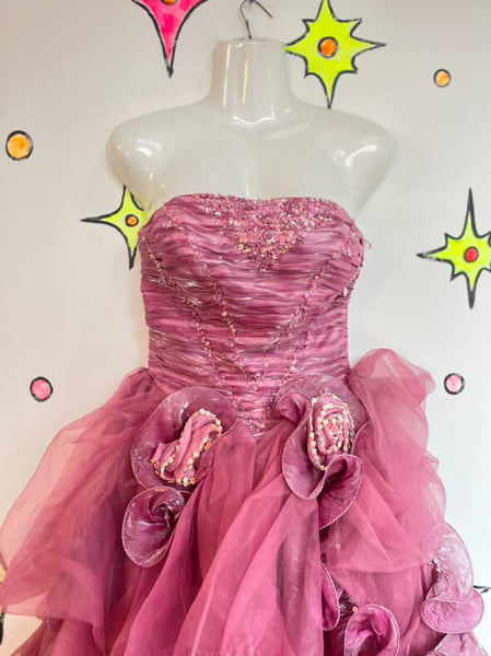 Pink Fairy Princess Ball Gown Dress - Y2K Formal Prom Dress - Small/XS