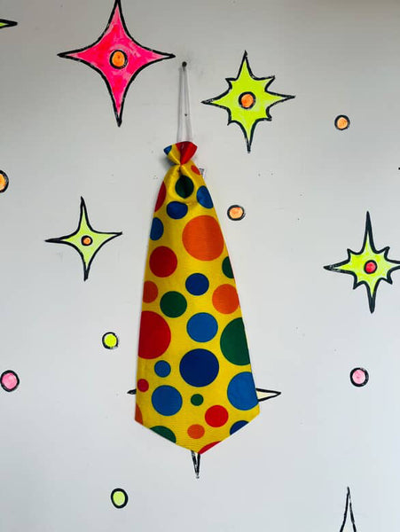 Clown Bozo Circus Halloween Costume Playsuit ā Clowncore Party Outfit w Tie ā L