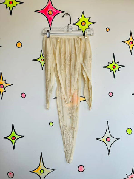 Antique Silk Waist Adornment Apron Underpinnings Lingerie | Rococo Edwardian XS