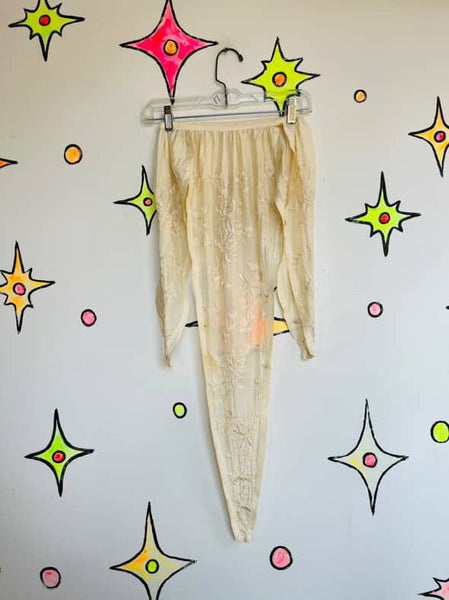 Antique Silk Waist Adornment Apron Underpinnings Lingerie | Rococo Edwardian XS