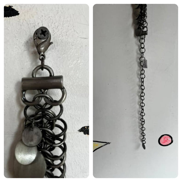 Silver Coin Chainmail Gypsy Boho Medieval Fairy Grunge Witch Goddess Belt