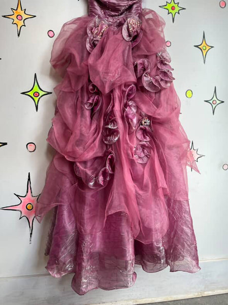 Pink Fairy Princess Ball Gown Dress - Y2K Formal Prom Dress - Small/XS