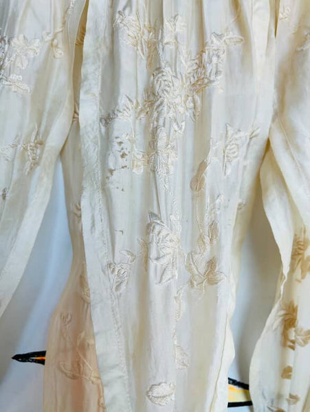 Antique Silk Waist Adornment Apron Underpinnings Lingerie | Rococo Edwardian XS