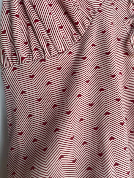 Keita Maruyama Tokyo Red Ditsy Heart Print Cami Halter Top Fairy Grunge - S / M