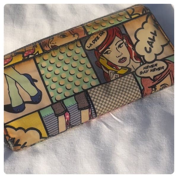 Kate Spade Pop Art Comic Wallet - Multicolor Statement Piece - Rare - Call Me