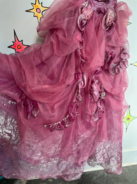 Pink Fairy Princess Ball Gown Dress - Y2K Formal Prom Dress - Small/XS
