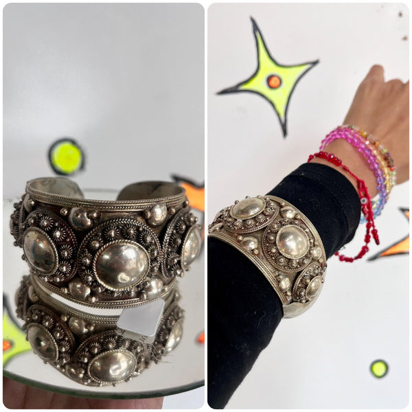 Vintage 1930s | Siam Sterling Silver Thailand Cuff Bracelet