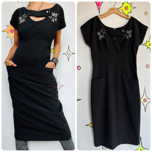 Retro Pin-Up 40s/50s Wiggle Dress by Bettie Page – XL – Rockabilly Vintage Repro