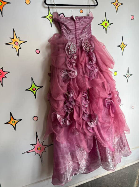 Pink Fairy Princess Ball Gown Dress - Y2K Formal Prom Dress - Small/XS