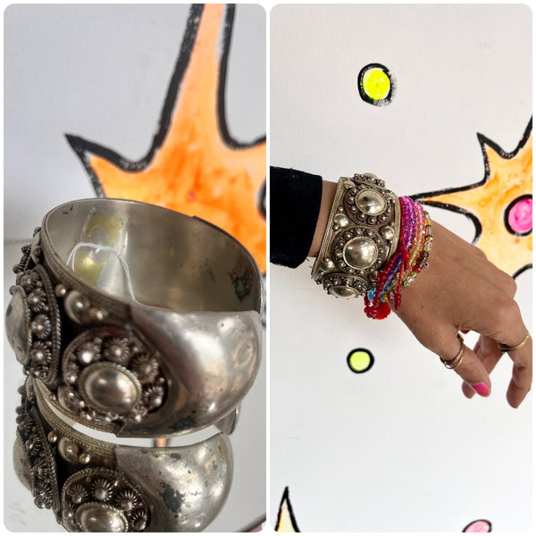 Vintage 1930s | Siam Sterling Silver Thailand Cuff Bracelet