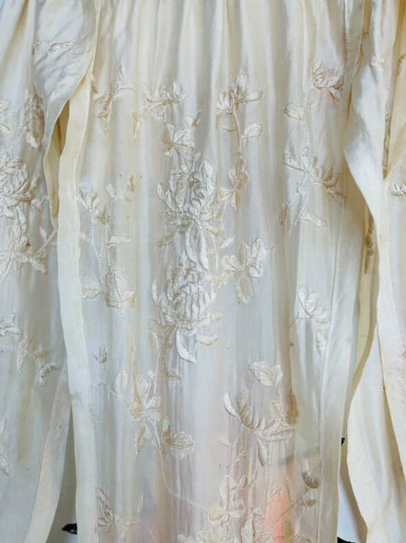 Antique Silk Waist Adornment Apron Underpinnings Lingerie | Rococo Edwardian XS