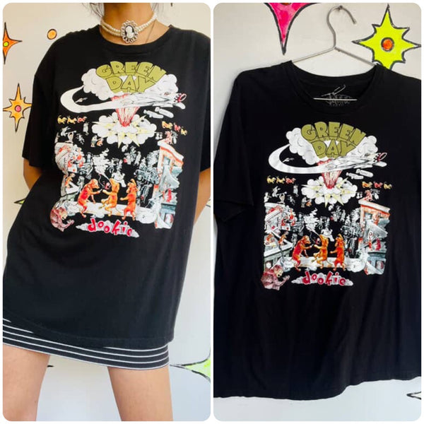 Green Day Dookie Concert Tee T Shirt | Emo Punk Grunge 90s Tee | Size L