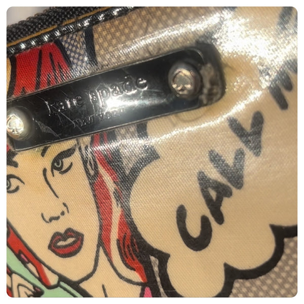 Kate Spade Pop Art Comic Wallet - Multicolor Statement Piece - Rare - Call Me