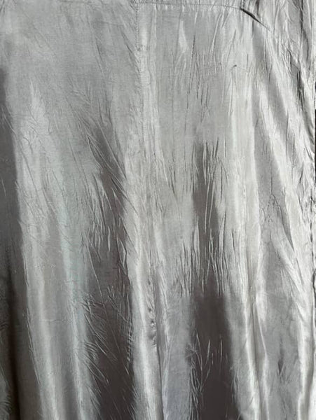 Silver Avant-Garde Maxi Dress Asymmetric Sculptural Bubble Hem Gown Minimalist M