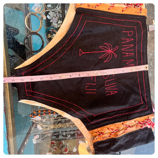 Rare 1940s | WWII Novelty Panties Lace Up Knickers | Suva Fiji | Embroidered