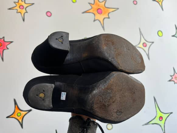 Vintage 1930s 40s Black Suede Peep Toe Lace-Up Cut-Out Heels - Shoes - 6.5 7
