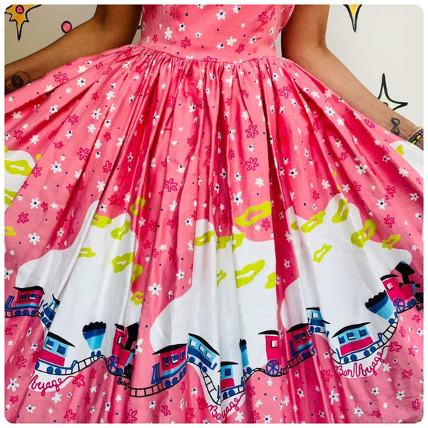 NWT Pinup Couture Mary Blair Pink Fit & Flare 50s Style Dress - Size S