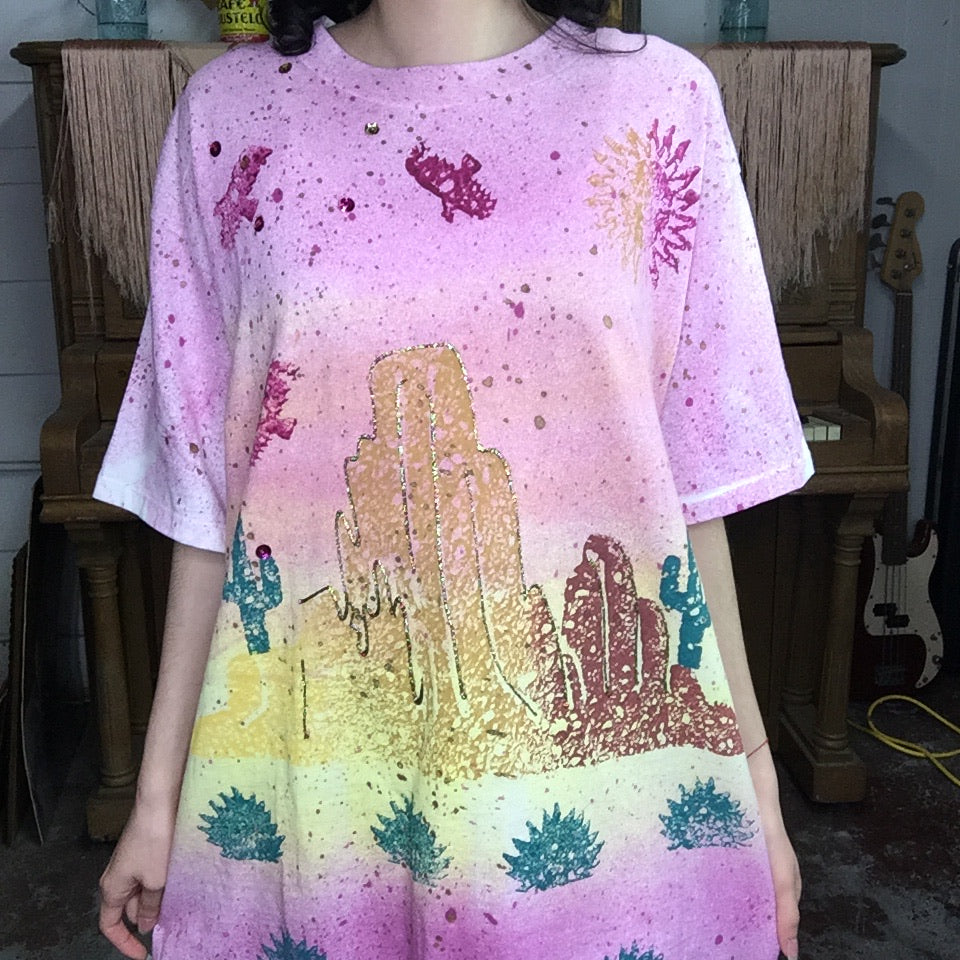 Vibrant Rainbow Shirt with Puffy Paint