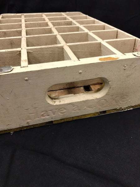 Vintage 1960s Coca Cola Wooden Crate Box 24 Bottle Carrier
