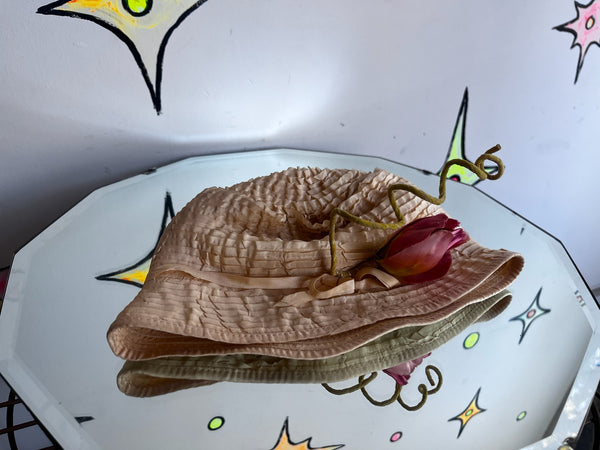 Vintage 40s Hat | Rococo Spring Kentucky Derby Headpiece Museum Quality
