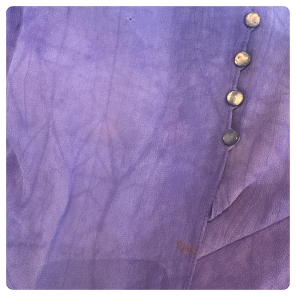 Vintage 90s Lilac Witchy Boho Maxi Dress - Fairy Grunge Revival - Side Slit - 12