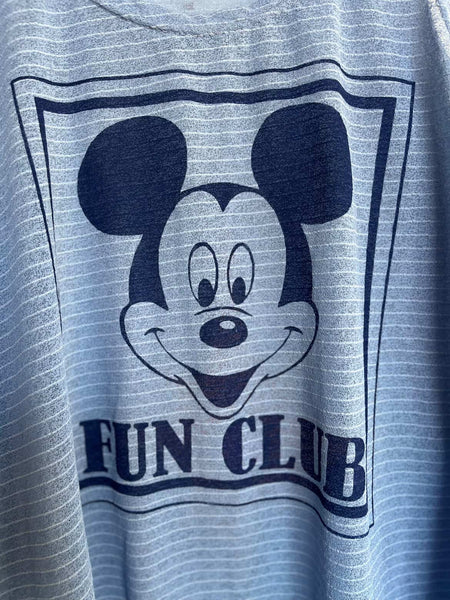 Vintage Unisex Mickey Mouse Fun Club Sleeveless Tank Top | 80s/90s Disney