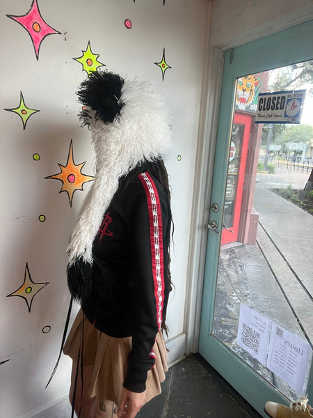 Panda Furry Hat Kawaii Japanese Street Fashion Emo Festival Hood