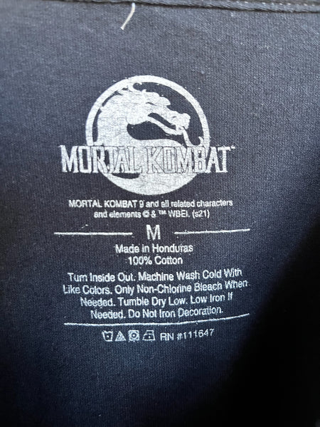 Y2K Mortal Kombat Dragon Tee Gamer Grunge Goth Graphic Novelty T-Shirt - M