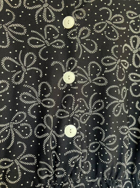 Vintage 80s does 40s | Peplum Dress Goth Kawaii Lolita Boho Secretary Dress M/L