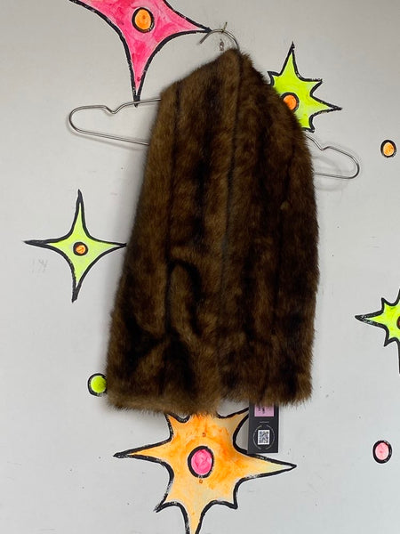 Vegan Fur Stole Old Hollywood Glam Faux Fur Mob Wife Vintage Glamour Shrug