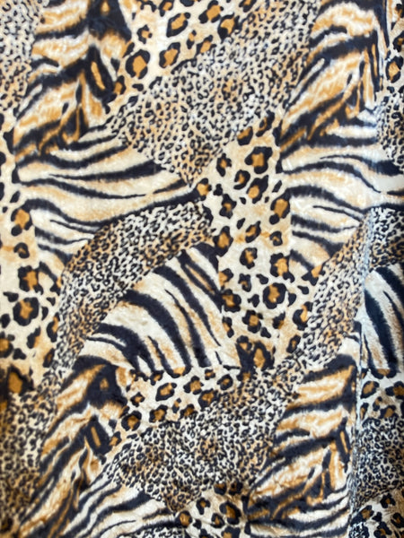 Vintage Y2K Boho Grunge Kaftan – Animal Print Mumu – Patchwork Festival Dress