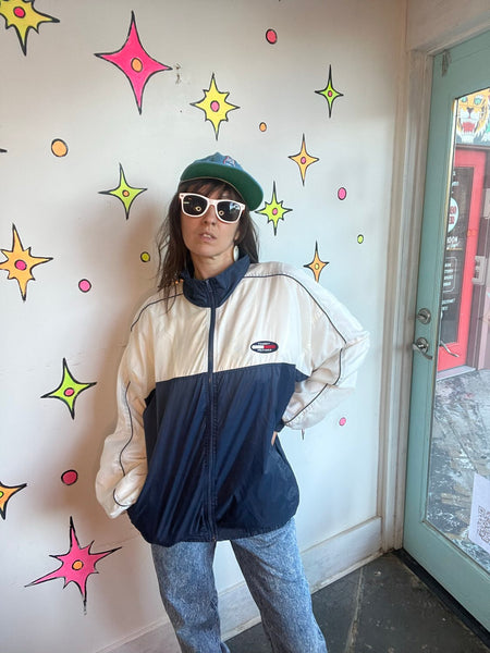 Tommy Hilfiger Windbreaker 90s Colorblock Streetwear Retro Jacket XL+