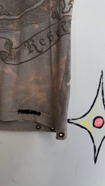 Rebel Spirit Tattoo Print Tee Y2K Indie Sleaze Graphic T Shirt Edgy Streetwear XL