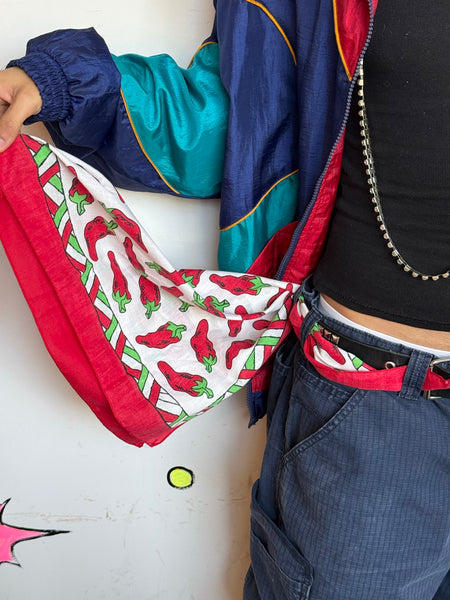 Vintage Chili Pepper Bandana Hot & Spicy Scarf Retro Western Boho Grunge