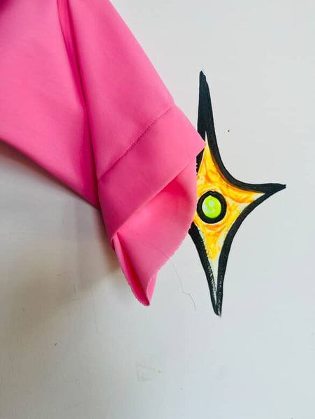 Vintage 60s 70s Vanity Fair Pink Blue Nylon Nighty Robe | Babydoll Grunge | 16