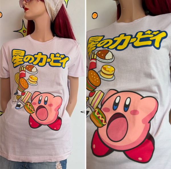 Vintage Kirby Nintendo Graphic Tee Pastel Kawaii Skater Streetwear S/M
