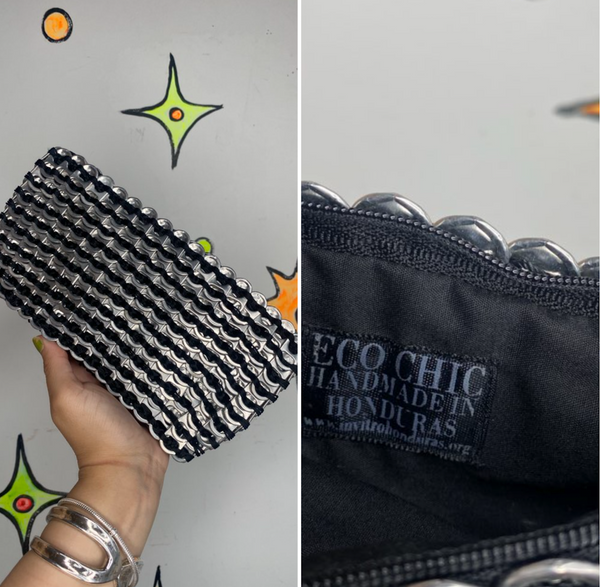 Vintage Eco Chic Pop Can Clutch Purse Minimal Handbag Chainmail Day-to-Night Bag