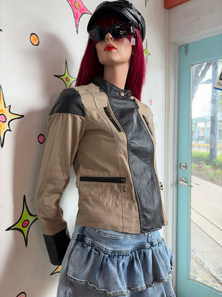 Dollhouse Patchwork Post-Apocalyptic Utility Jacket Wasteland Street Style S