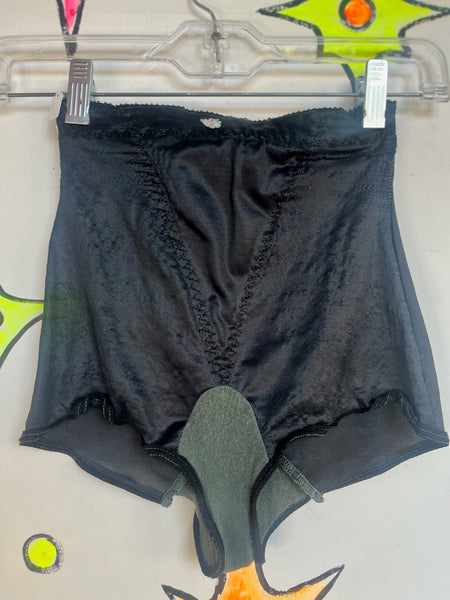 Vintage 70s 80s Witchy Romantic Goth Black Nylon Hot Pants Pin Up Lingerie - M