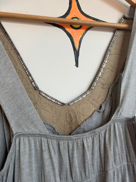 Y2K Silver Embellished Tank Top | McBling Fairy Grunge Glam Stretch Cami M