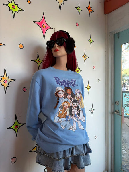 Bratz Doll Pop Art Graphic Sweatshirt Y2K Dollcore Kawaii Pullover | M