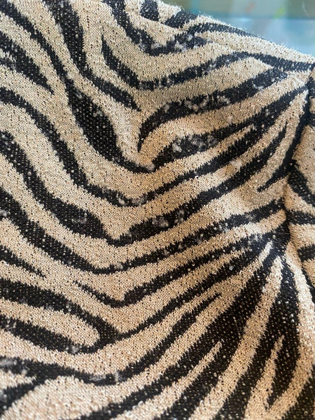 Vintage 90s Zebra Print Blazer Leslie Fay Vegan Animal Print Office Siren Glam - S