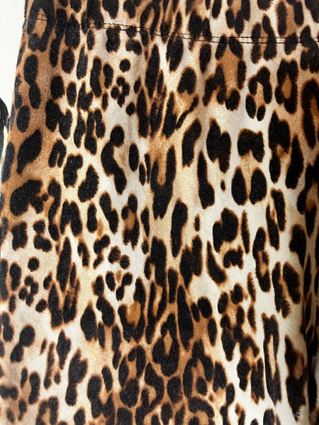 Vintage Leopard Shorts Y2K Grunge 90s Aesthetic High Waist Hot Pants - Small