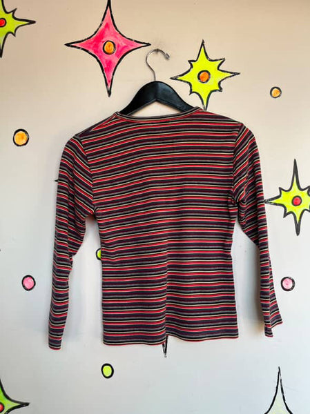 Vintage 90s Striped Fairy Grunge Baby Tee - Chucky Doll Cosplay - Small