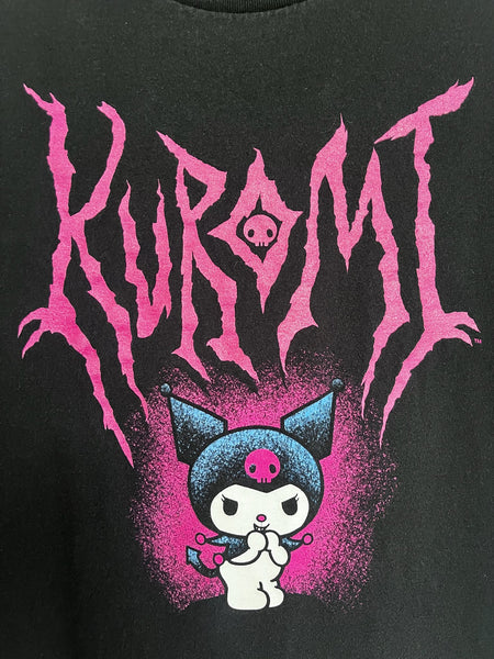 Y2K Kuromi Black Tee - Sanrio Official Merch - Gothic Cute Graphic T-Shirt SM