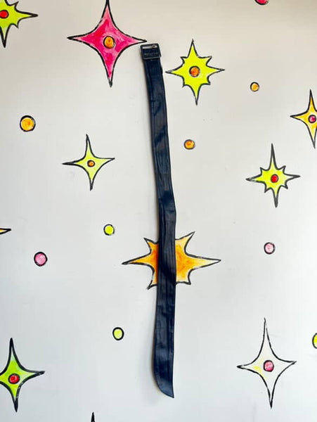 Vintage 1980s Navy Leather Waist Belt – Adjustable – Small – Soft Leather