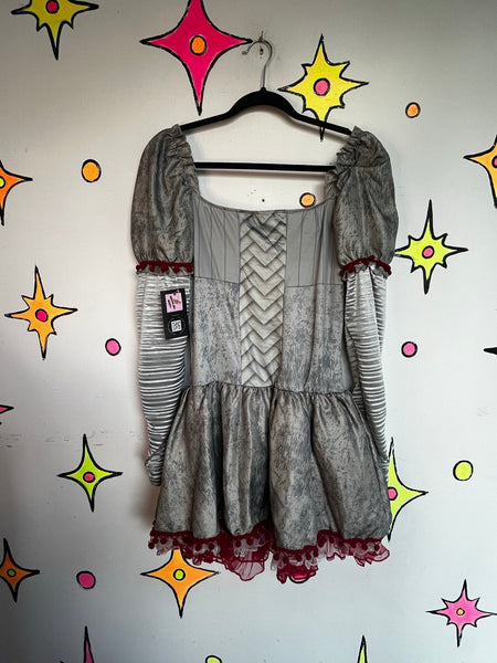 Pennywise Costume IT Clown Dress Horror Cosplay Halloween Outfit - Medium