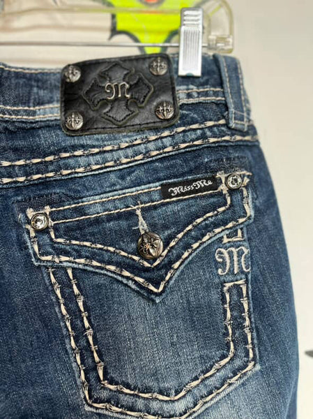 Y2K Miss Me Embellished Low Rise Jeans – Indie Sleaze Fairy Grunge – Sz 28