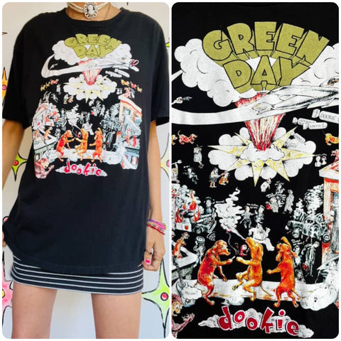 Green Day Dookie Concert Tee T Shirt | Emo Punk Grunge 90s Tee | Size L