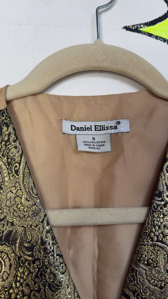 Gold Paisley Vest | Romantic Goth Victorian Revival Steampunk Waistcoat S